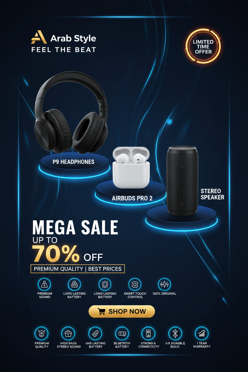 Arab Style Mega Sale Mobile Banner